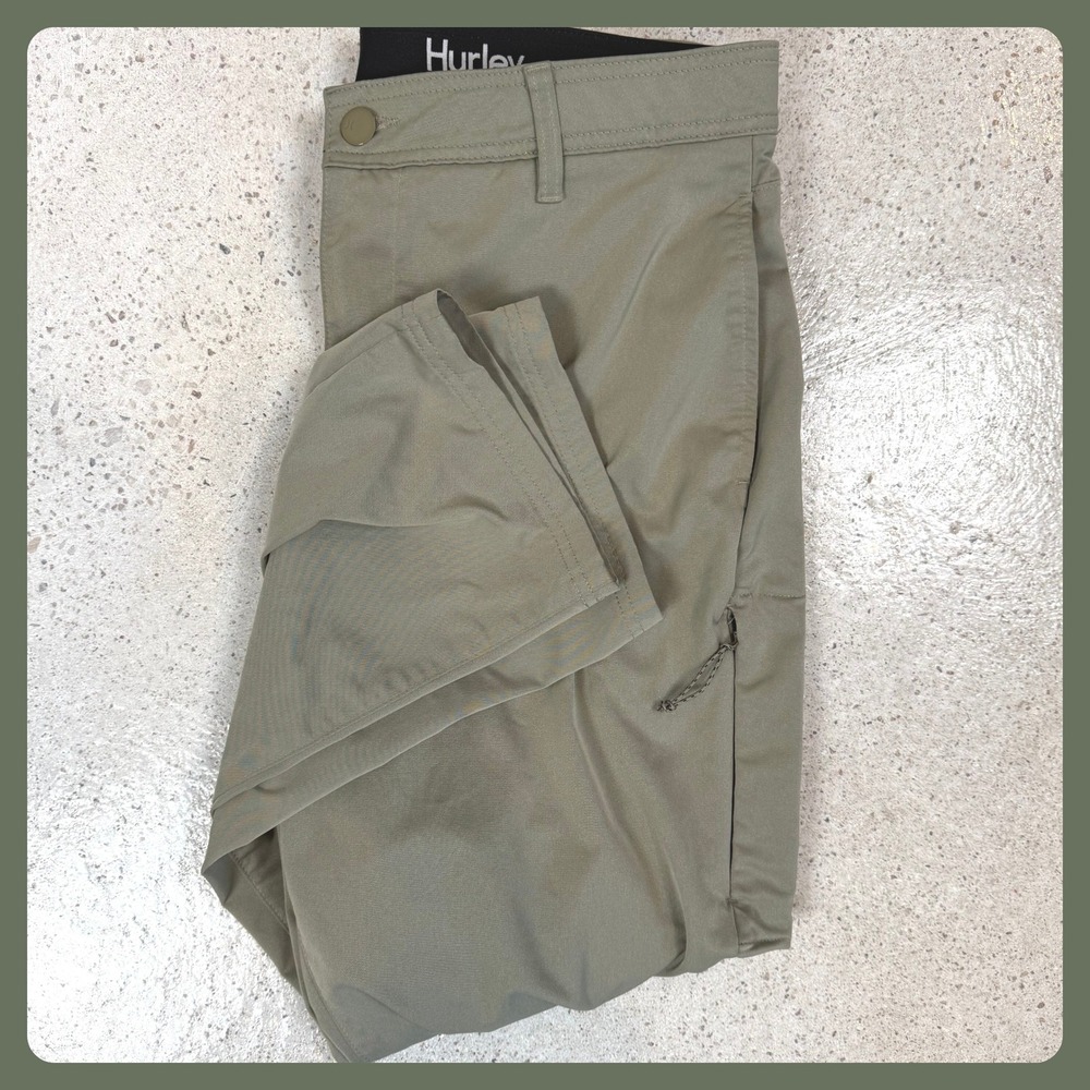 Hurley Hybrid Tech Performance Golf‎ Pants Mens Pants Size 36 Army Green